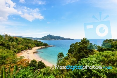 Beach Of Laem Sing Cape In Phuket Island Stock Photo