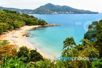 Beach Of Laem Sing Cape In Phuket Island Stock Photo