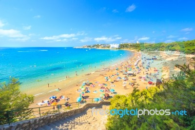 Beach Of Tropical Resort Stock Photo