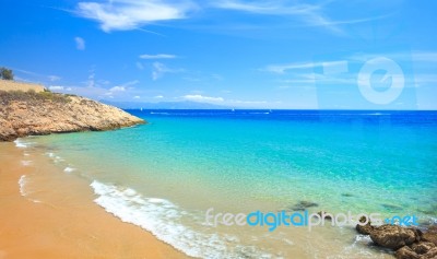 Beach On Tropical Resort Stock Photo