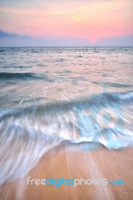 Beach Sunset Stock Photo