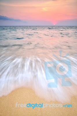 Beach Sunset Stock Photo