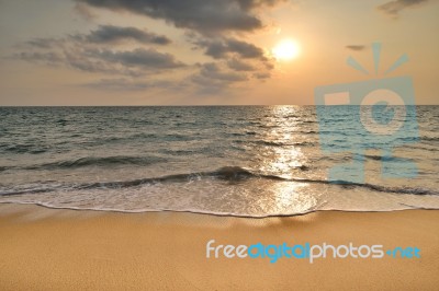 Beach Sunset Stock Photo