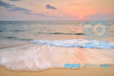 Beach Sunset Stock Photo