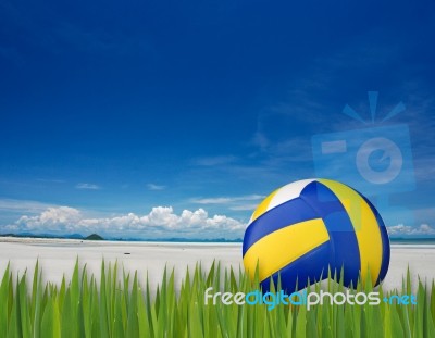 Beach Volleyball Stock Photo