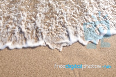 Beach Wave Movement Stock Photo