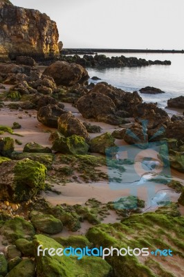 Beaches Near Ferragudo, Portugal Stock Photo