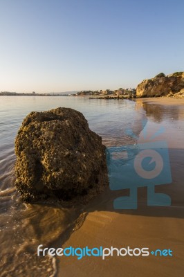 Beaches Near Ferragudo, Portugal Stock Photo