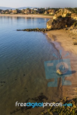 Beaches Near Ferragudo, Portugal Stock Photo