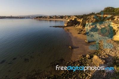 Beaches Near Ferragudo, Portugal Stock Photo