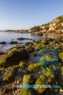 Beaches Near Ferragudo, Portugal Stock Photo