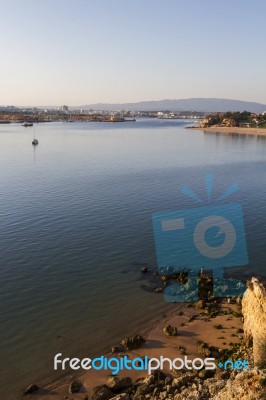 Beaches Near Ferragudo, Portugal Stock Photo