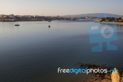 Beaches Near Ferragudo, Portugal Stock Photo