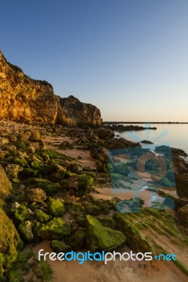 Beaches Near Ferragudo, Portugal Stock Photo