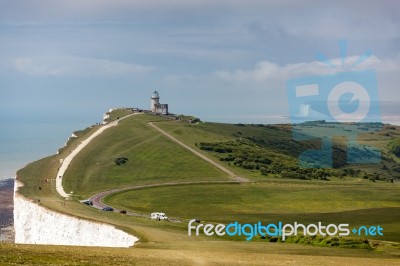 Beachey Head, Sussex/uk - May 11 :  The Belle Toute Lighthouse A… Stock Photo