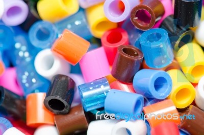 
Beads Of Various Colors, Beautiful Stock Photo