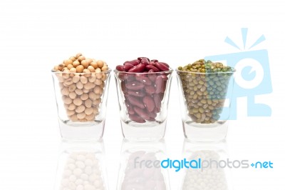 Bean In Glass Stock Photo