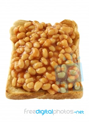 Beans On Toast Stock Photo