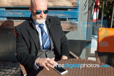 Bearded Businessman With Sunglasses Stock Photo