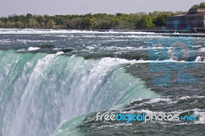 Beautiful Background With The Amazing Niagara Falls Canadian Side Stock Photo