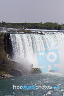 Beautiful Background With The Amazing Niagara Falls Canadian Side Stock Photo