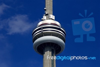 Beautiful Background With The Blue Sky And Cn Tower Stock Photo