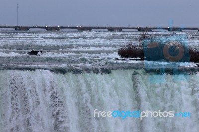 Beautiful Background With The Niagara Falls Stock Photo