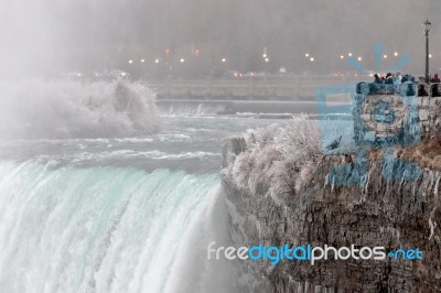 Beautiful Background With The Niagara Waterfall Stock Photo