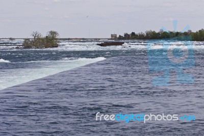 Beautiful Background With The River Right Before The Amazing Niagara Falls Stock Photo