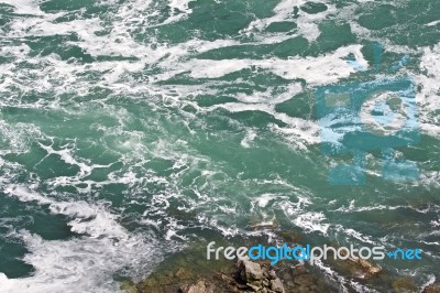 Beautiful Background With The Water Near Amazing Niagara Falls Stock Photo