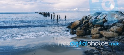 Beautiful Beach At Bridport, Tasmania, Australia Stock Photo