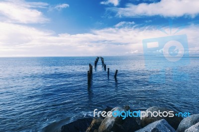 Beautiful Beach At Bridport, Tasmania, Australia Stock Photo