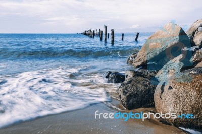 Beautiful Beach At Bridport, Tasmania, Australia Stock Photo