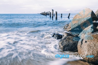 Beautiful Beach At Bridport, Tasmania, Australia Stock Photo