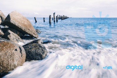 Beautiful Beach At Bridport, Tasmania, Australia Stock Photo