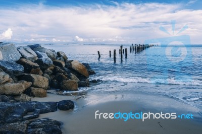 Beautiful Beach At Bridport, Tasmania, Australia Stock Photo