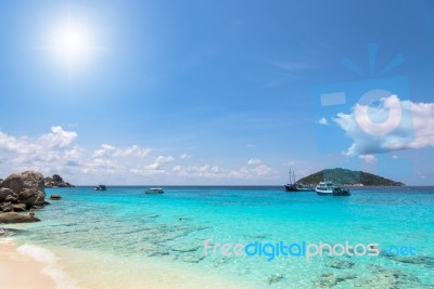 Beautiful Beach At Koh Miang In Mu Koh Similan, Thailand Stock Photo