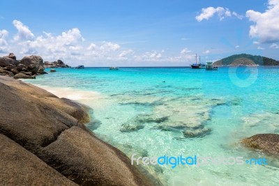 Beautiful Beach At Koh Miang In Mu Koh Similan, Thailand Stock Photo