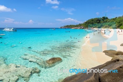 Beautiful Beach At Koh Miang In Mu Koh Similan, Thailand Stock Photo