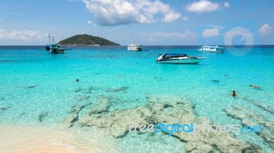 Beautiful Beach At Koh Miang In Mu Koh Similan, Thailand Stock Photo