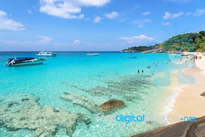 Beautiful Beach At Koh Miang In Mu Koh Similan, Thailand Stock Photo