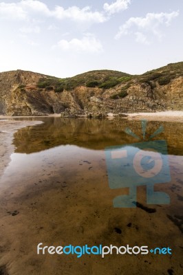 Beautiful Beach In Portugal Stock Photo