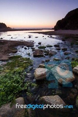 Beautiful Beach In Portugal Stock Photo