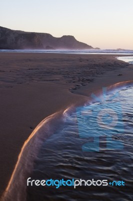 Beautiful Beach In Sagres Stock Photo