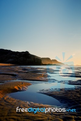 Beautiful Beach In Sagres Stock Photo