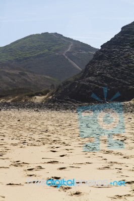 Beautiful Beach In Sagres Stock Photo