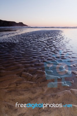 Beautiful Beach In Sagres Stock Photo