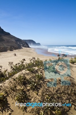 Beautiful Beach In Sagres Stock Photo