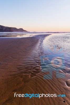 Beautiful Beach In Sagres Stock Photo