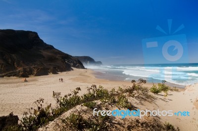 Beautiful Beach In Sagres Stock Photo